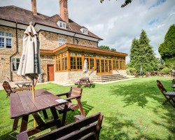 The pretty hotel garden COVID Safe Outdoor Dining Experience - Garden Dining Dens